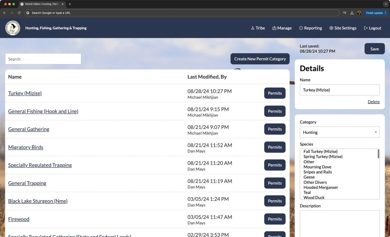 Content editor application screenshot